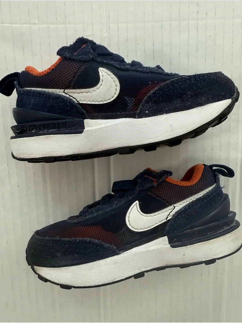 Nike Waffle One Midnight White Orange Toddler Shoes Sz(5C)